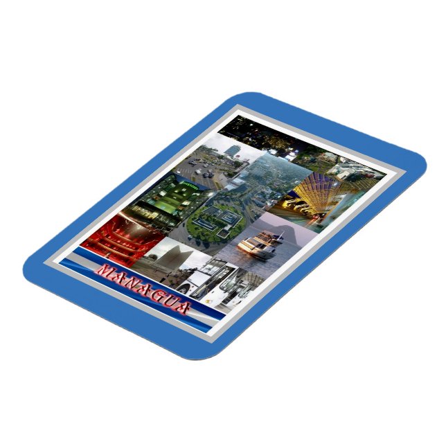Magnet Flexible Managua - Nicaragua - Mosaïque - (Côté Gauche)