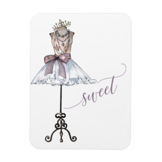 Magnet Flexible Mannequin Whimsical "sucré" avec Tutu