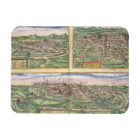 Map of Montpellier, Tours, and Poitiers, from 'Civ