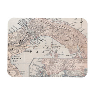 MAGNET FLEXIBLE MAP : PANAMA, 1907