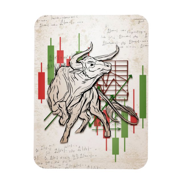 Magnet Flexible Marché Des Ours Et Des Bulles D'Investisseurs (Vertical)