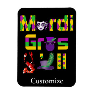 Magnet Flexible Mardi Gras Y'all Thunder_Cove