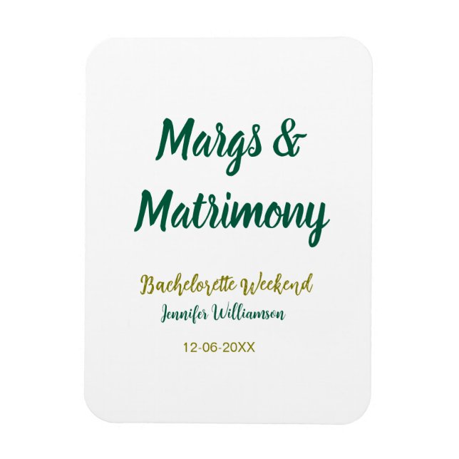 Magnet Flexible Margs et mariage ajoutez nom date enterrement de v (Vertical)