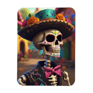 Magnet Flexible Mariachi Dia de los Muertos