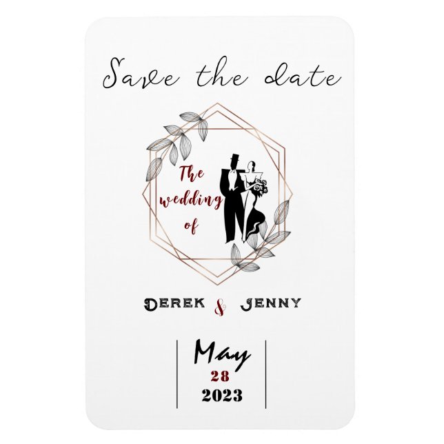 Magnet Flexible Mariage blanc (Vertical)