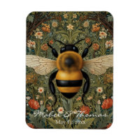 Mariage bohème botanique personnalisé avec abeille