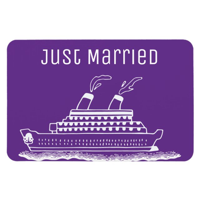 Magnet Flexible Mariage de bateau de croisière juste marié Cabine  (Horizontal)