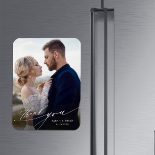 Magnet Flexible Mariage de calligraphie moderne chic photo