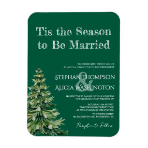Magnet Flexible Mariage de Noël au Pays des Merveilles Hivernales