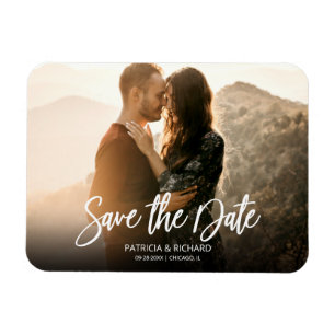 Magnet Flexible Mariage De Script Moderne Enregistrer La Photo De 