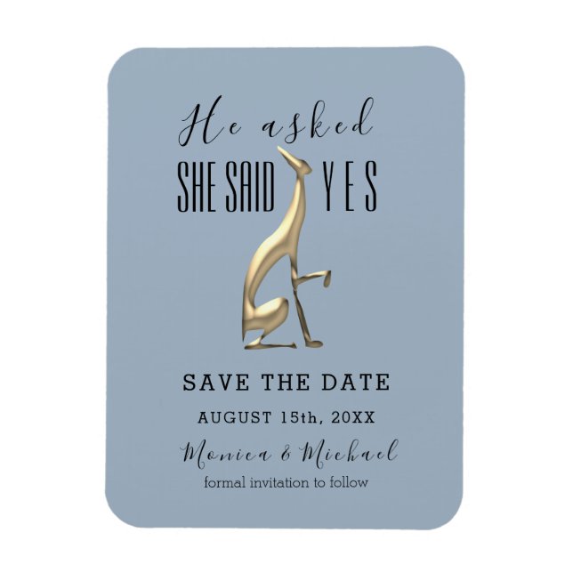 Magnet Flexible Mariage De Script Simple Enregistrer L'Invitation  (Vertical)
