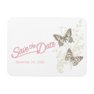 Magnet Flexible Mariage enregistrer la date papillons aimant