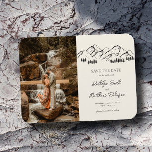 Magnet Flexible Mariage Extérieur Minimaliste De Montagne Économis