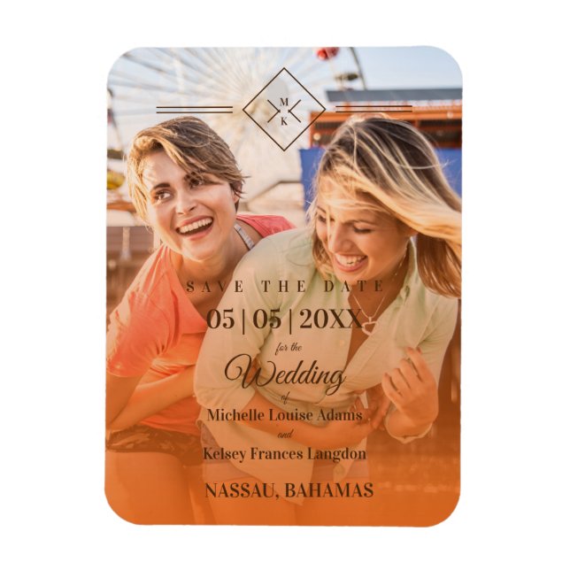 Magnet Flexible Mariage gay lesbien de mariage de destination oran (Vertical)