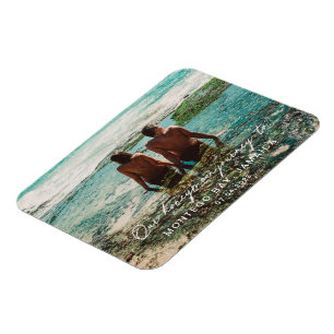 Magnet Flexible Mariage Lune de miel - Destination de script blanc