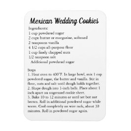 Magnet Flexible Mariage mexicain Cookies Recette Merci cadeau