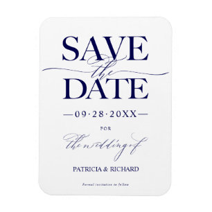 Magnet Flexible Mariage Moderne Élégant Enregistrer La Date Non Ph