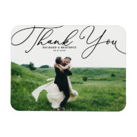 Mariage photo de script manuscrit Black Elegant