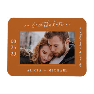 Magnet Flexible Mariage photo minimaliste moderne simple date de s