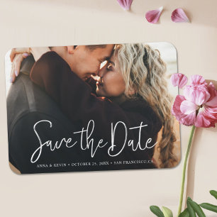 Magnet Flexible Mariage photo personnalisé Enregistrer la date