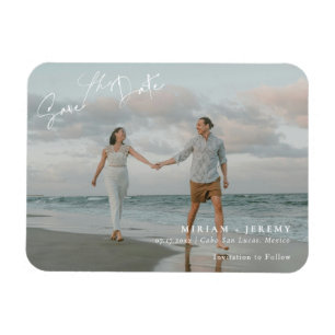 Magnet Flexible Mariage romantique sur une plage avec photo complè
