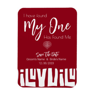 Magnet Flexible Mariage rouge et blanc d'Afrique tribale