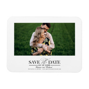 Magnet Flexible Mariage Simple Et Design Enregistrer La Photo Date