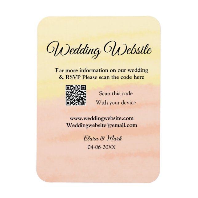 Magnet Flexible Mariage site web ajouter Q R code scanner ajouter  (Vertical)