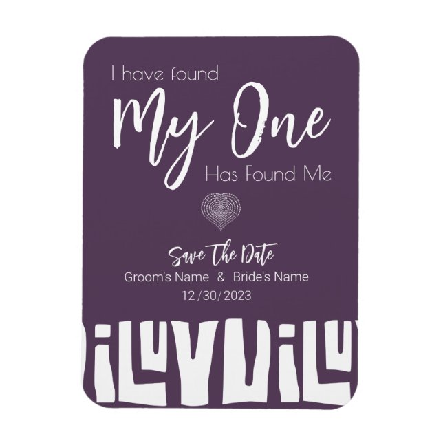 Magnet Flexible Mariage Tribal Africain De Plum Violet Enregistrer (Vertical)
