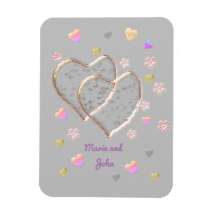 Magnet Flexible Mariage vintage, personnalisé
