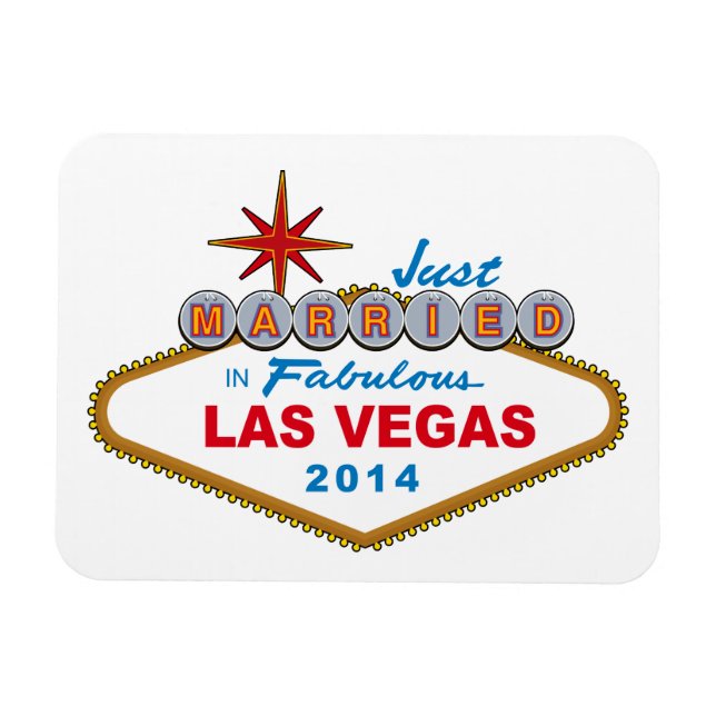 Magnet Flexible Marié Dans Fabulous Las Vegas 2014 (Signe) (Horizontal)