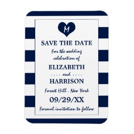 Magnet Flexible Marine chic moderne et mariage blanc Enregistrer l