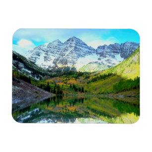 Magnet Flexible Maroon Bells réfléchissant à Maroon Lake