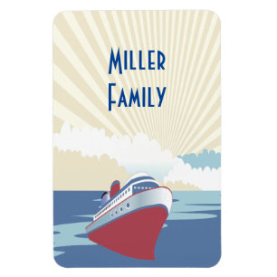 Magnet Flexible Marqueur vintage de porte de cabine d'illustration