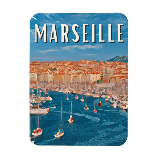 Magnet Flexible Marseille Photo Vintage (Vertical)