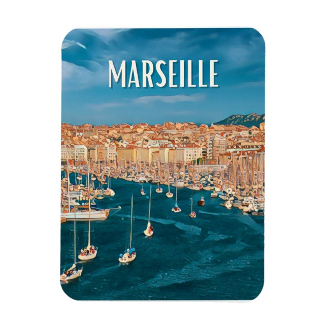 Magnet Flexible Marseille Photo Vintage (Vertical)