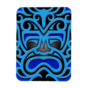 Magnet Flexible Masque aztèque bleu