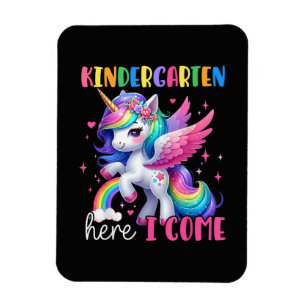 Magnet Flexible Maternelle j'arrive licorne rentrée scolaire