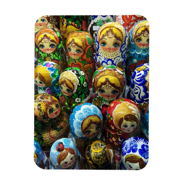 Magnet Flexible Matryoshka Poupées Souvenir Kiosque Voyage Photo (Vertical)