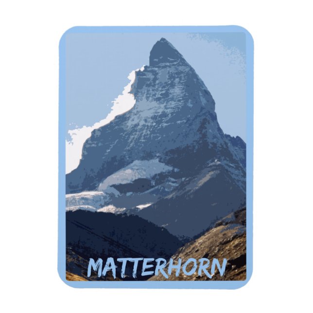 Magnet Flexible Matterhorn Mountain Design, Zermatt, Suisse (Vertical)