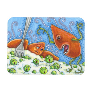 MAGNET FLEXIBLE MAUVAIS JAM JOUER AUX POIS, AMUSANT REPAS DE REPAS