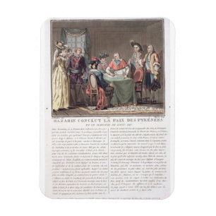 Magnet Flexible Mazarin cardinal (1602-61) conclut la paix de