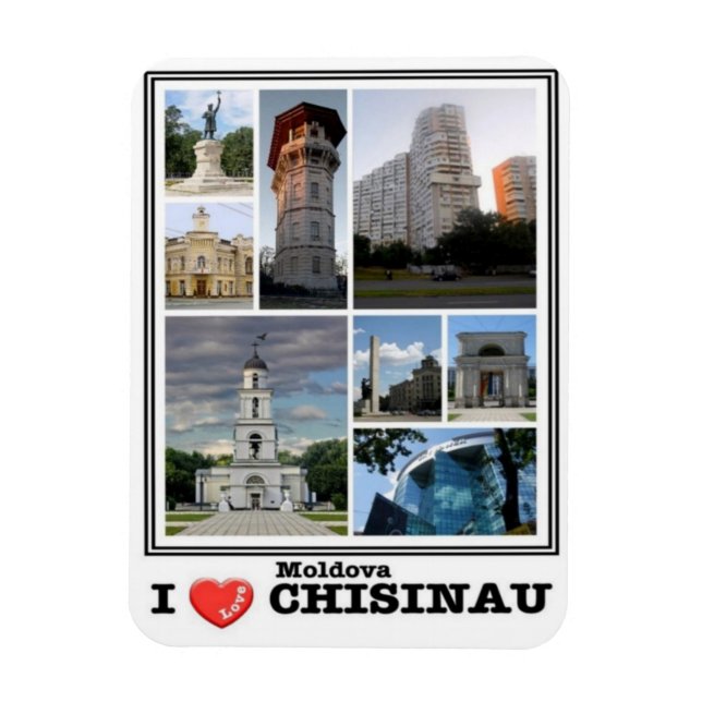 Magnet Flexible MD - Moldova - Chisinau - I Love Mosaic - (Vertical)