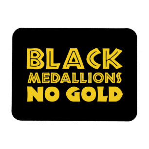 MAGNET FLEXIBLE MÉDALLIONS NOIRES PAS D'OR