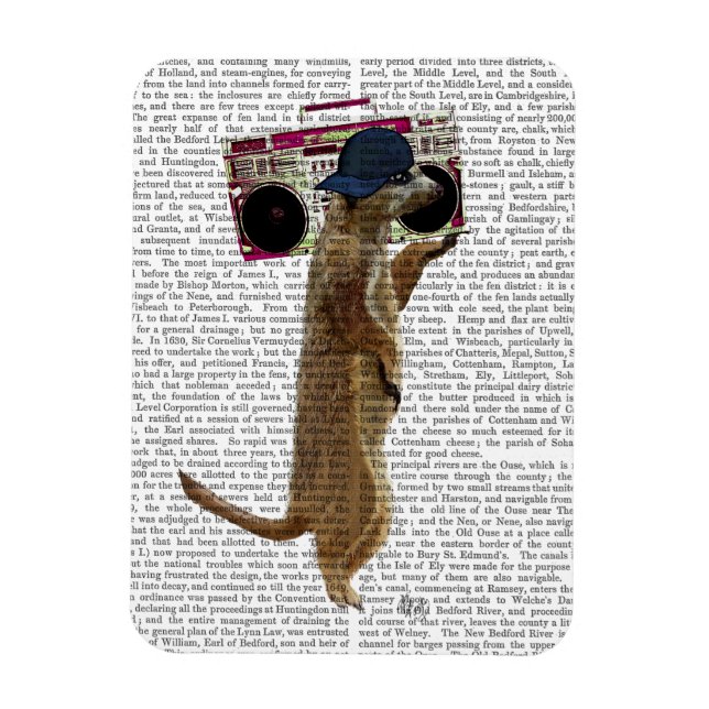 Magnet Flexible Meerkat avec Boom Box Ghetto Blaster 2 (Vertical)
