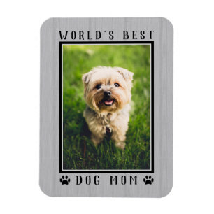 Magnet Flexible Meilleur chien maman Empreintes de pattes de photo
