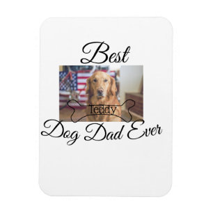 Magnet Flexible Meilleur chien papa jamais ajouter nom de l'animal