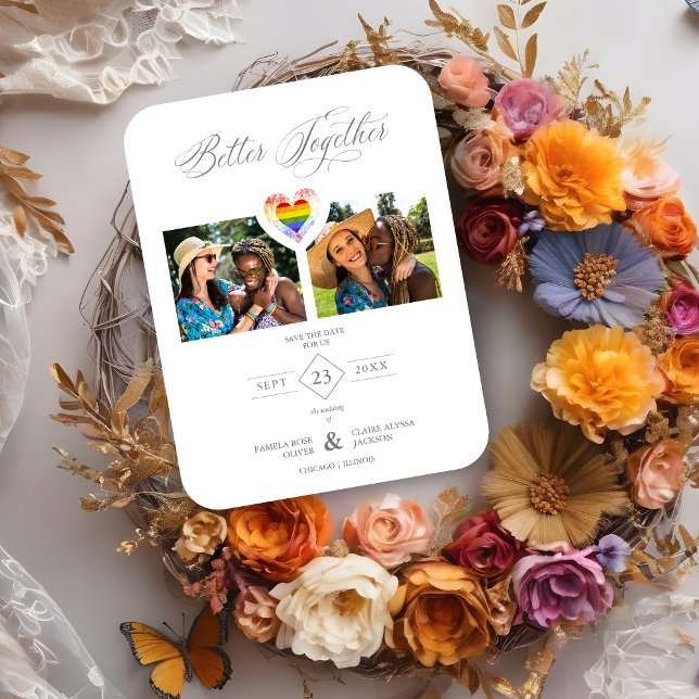 Magnet Flexible Meilleur Ensemble Pride Rainbow LGBT Heart 2 Photo (Créateur téléchargé)