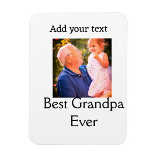 Magnet Flexible Meilleur grand-père jamais grand-père photo cadeau