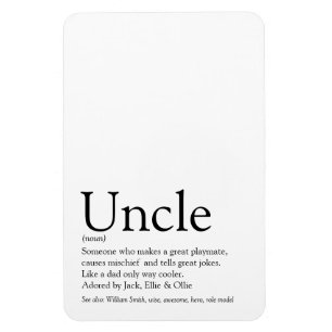 Magnet Flexible Meilleur jamais Oncle Funcle Définition Fun
